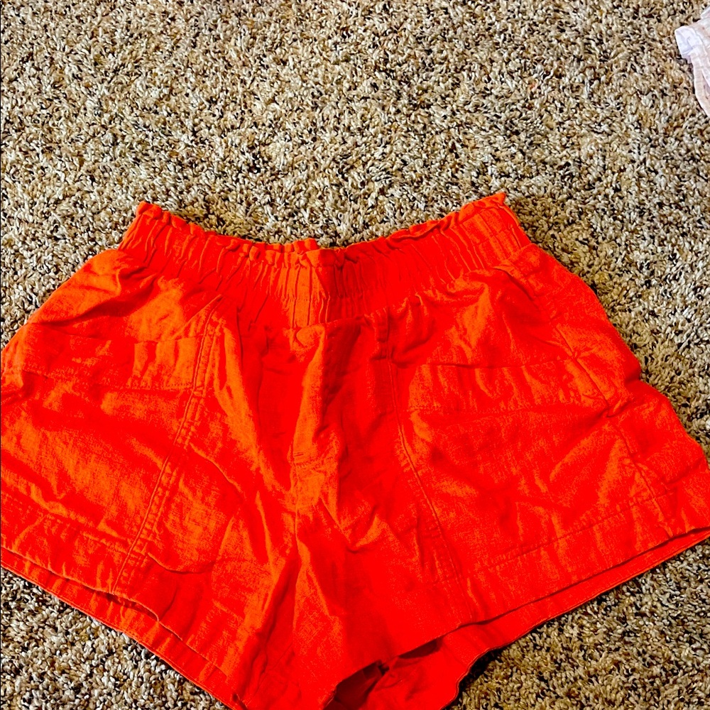 a new day Women's High Waist Orange Shorts